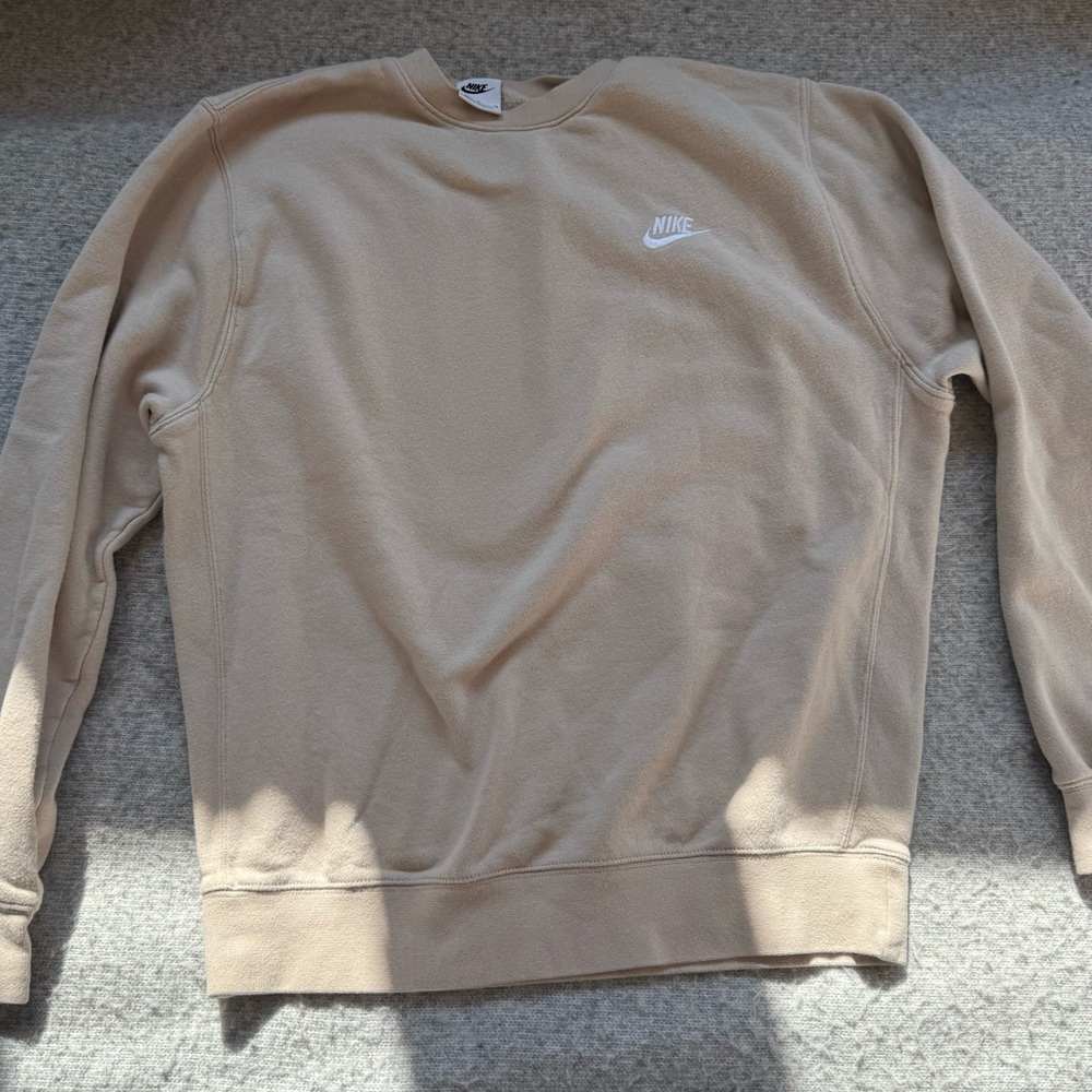 Nike Men's Beige Crewneck Sweater